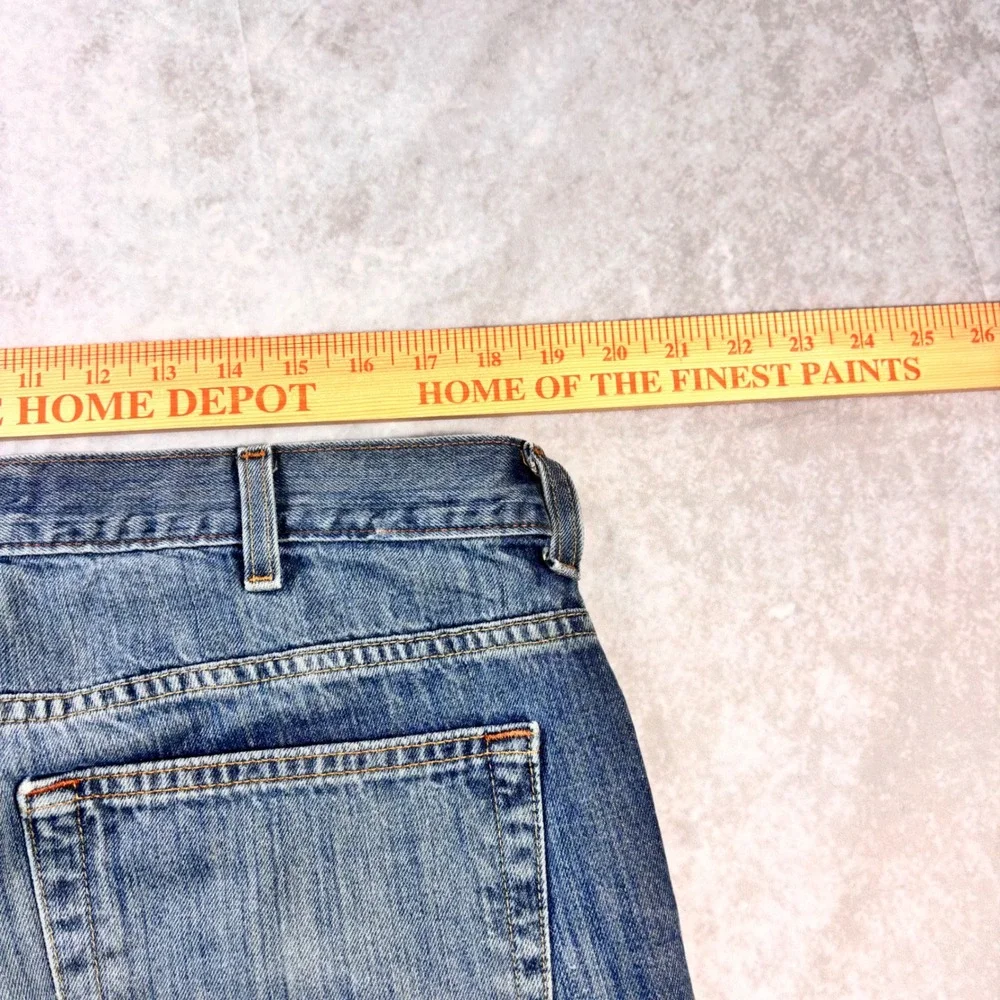 Vintage Y2K Old Navy Baggy Wide Leg Jeans 38x34 Distressed Skater Grunge Denim